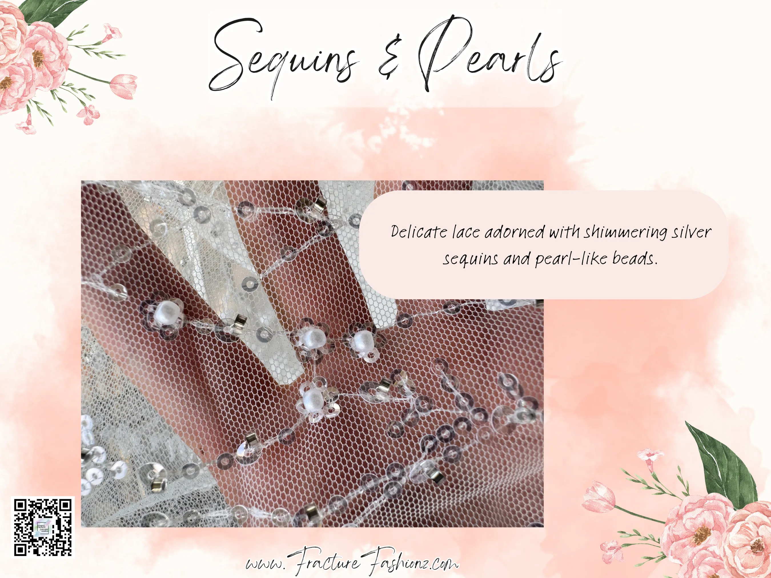 Arm Sling | Sequins and Pearls Bridal Wedding Lace Arm Sling