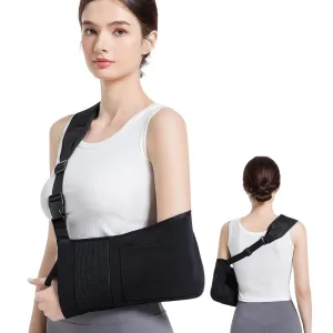 Arm Sling Shoulder Immobilizer for Men & Women, Medical Sling for Shoulder Injury，Elbow, Hand injury Support Brace，Very Breathable and Lightweight Sling for Rotator Cuff Tear，Fits Left & Right