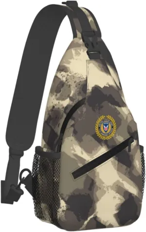 Army Veteran 11th Airborne Sling Bag for Men, Small Crossbody Sling Bags, Mini Water Resistant Shoulder Daypack for Travel, Anti Thief Chest Bag for Hiking