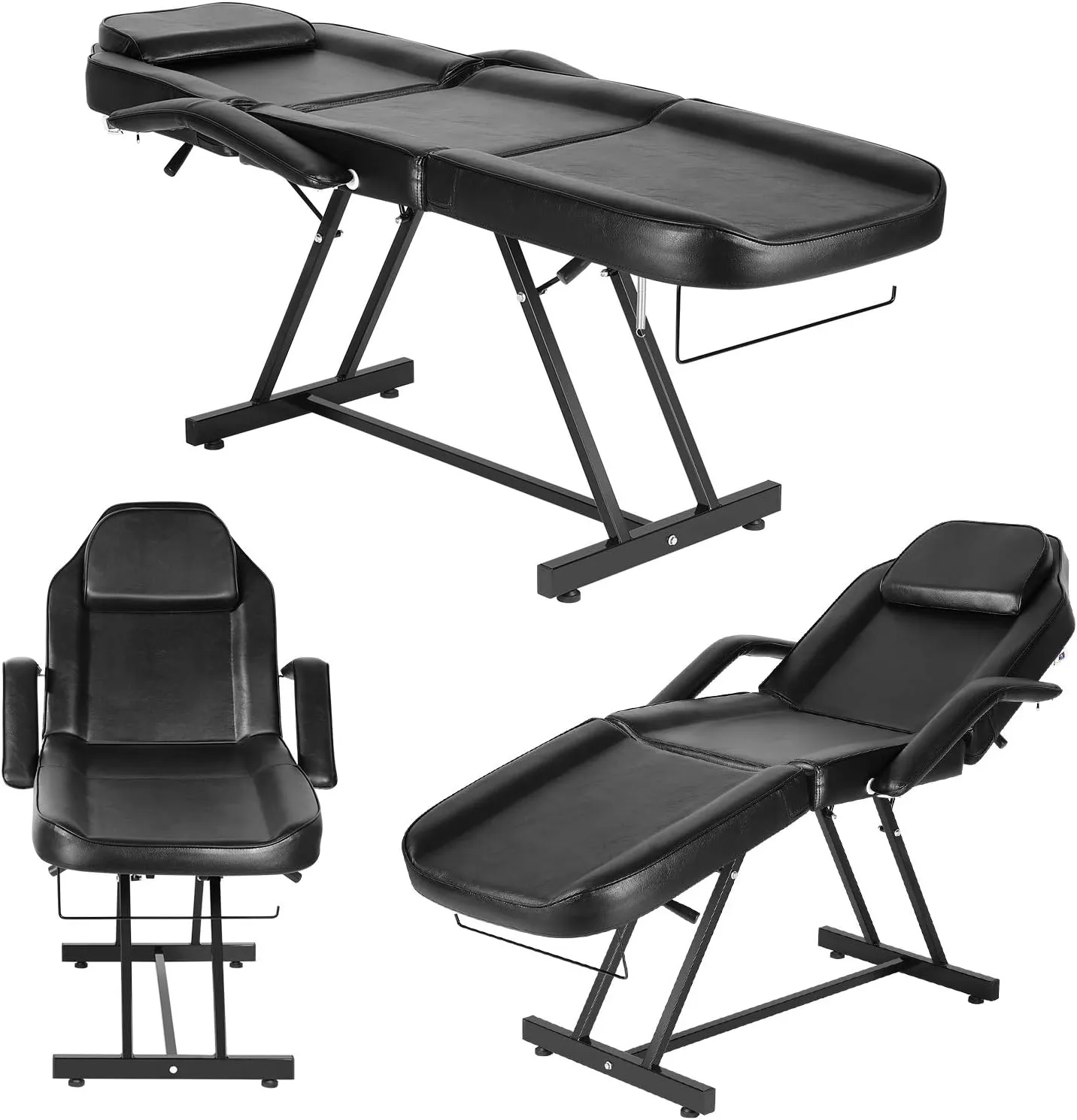 Artist hand Facial Bed Massage Table Adjustable Tattoo Chair W/Free Barber Bed Spa Chair Salon Massage Equipment Tattoo Bed Salon Chair with Tattoo Stool