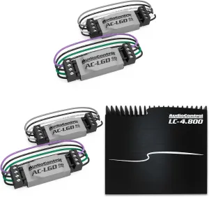 AudioControl LC-4.800 High-Power Multi-Channel Amplifier with Accubass with 2 Pairs AudioControl AC-LGD 60 Load generating Device