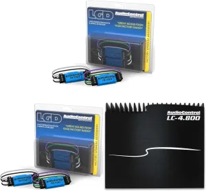 AudioControl LC-4.800 High-Power Multi-Channel Amplifier with Accubass with 2 Pairs AudioControl AC-LGD Load generating Device