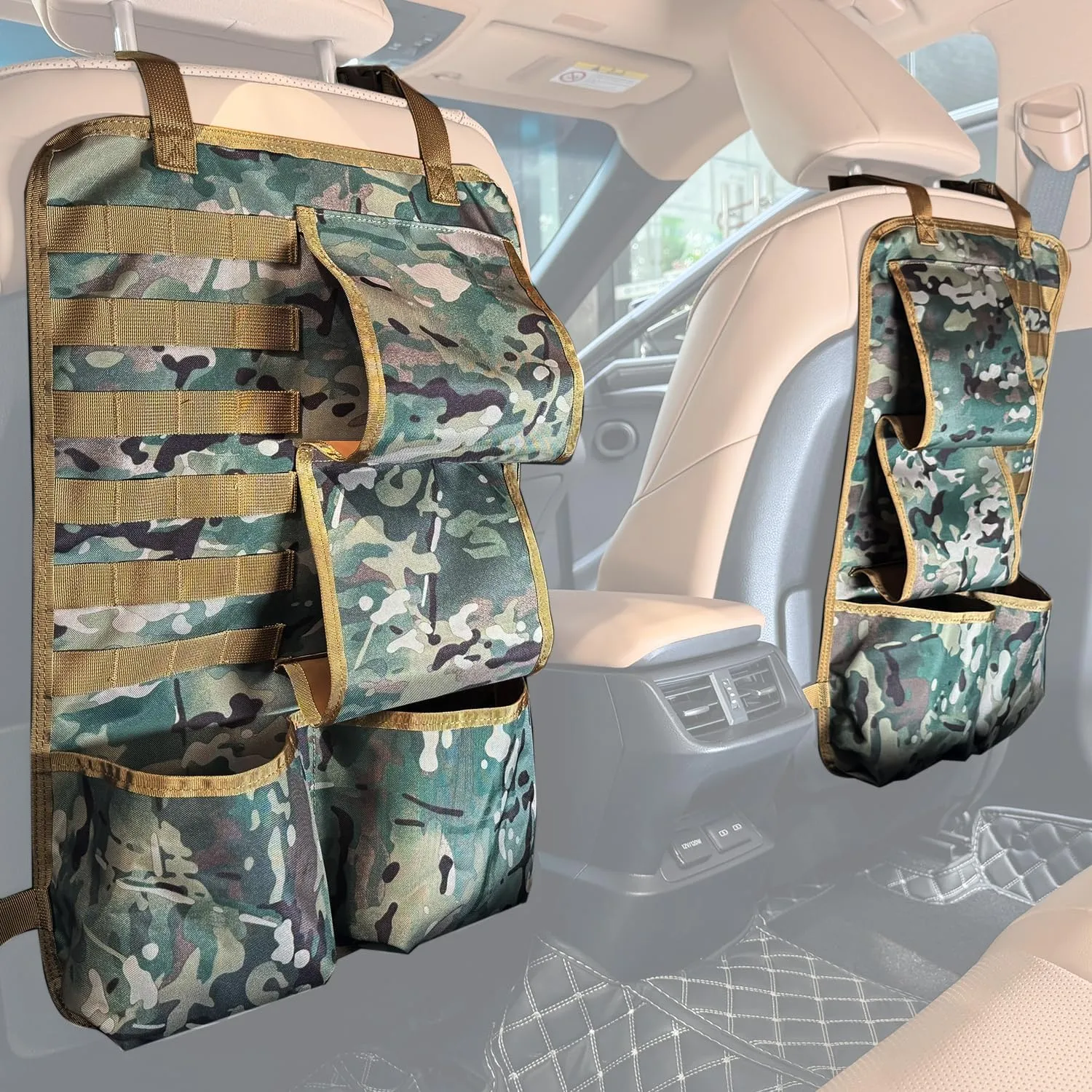 Automotive Gun Racks 2 PCS Heavy Duty Truck Gun Rack for Behind Seat | Secure Rifle Holder for Trucks | Universal Seat Back Gun Sling Storage for Easy Access