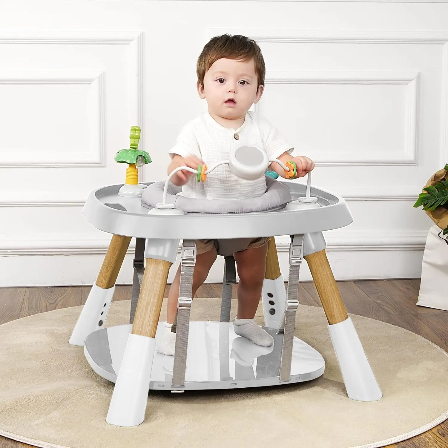 Baby High Chair, 15 in 1 Convertible High Chairs for Babies and Toddlers, Easy Clean High Chair for Baby, Baby Feeding Chair for 6-72 Months(Grey)