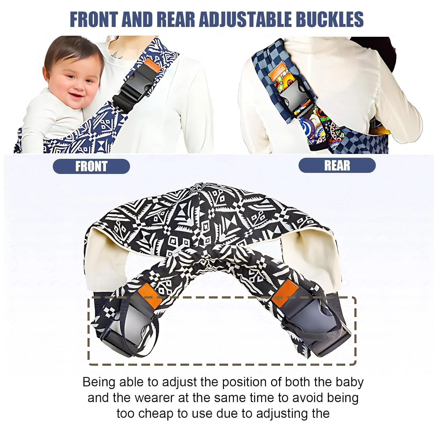 Baby Sling Carrier,Baby Sling,Toddler Carrier,Adjustable and Non-Slip Hip Seat Carriers Carrying 10-30 lbs(Black Sailboat)