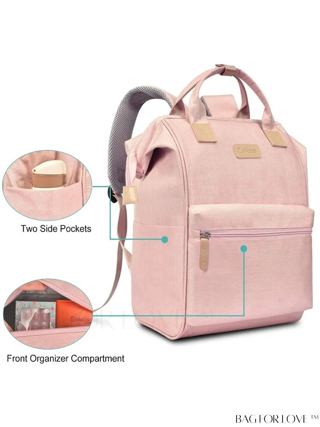 BagForLove - 15.6-Inch Laptop Backpack: Water-Resistant, USB Charging Port, Ideal for Business Travel & College