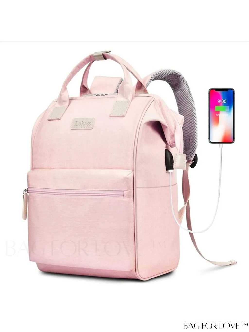 BagForLove - 15.6-Inch Laptop Backpack: Water-Resistant, USB Charging Port, Ideal for Business Travel & College