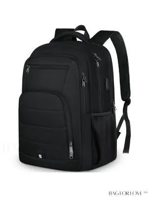 BagForLove - 17 Waterproof Laptop Backpack with USB Port for Travel, Work, and College