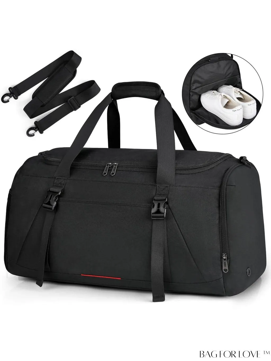 BagForLove - 40L Water Resistant Gym Duffle Bag for Men and Women â Ultimate Sports Travel Companion