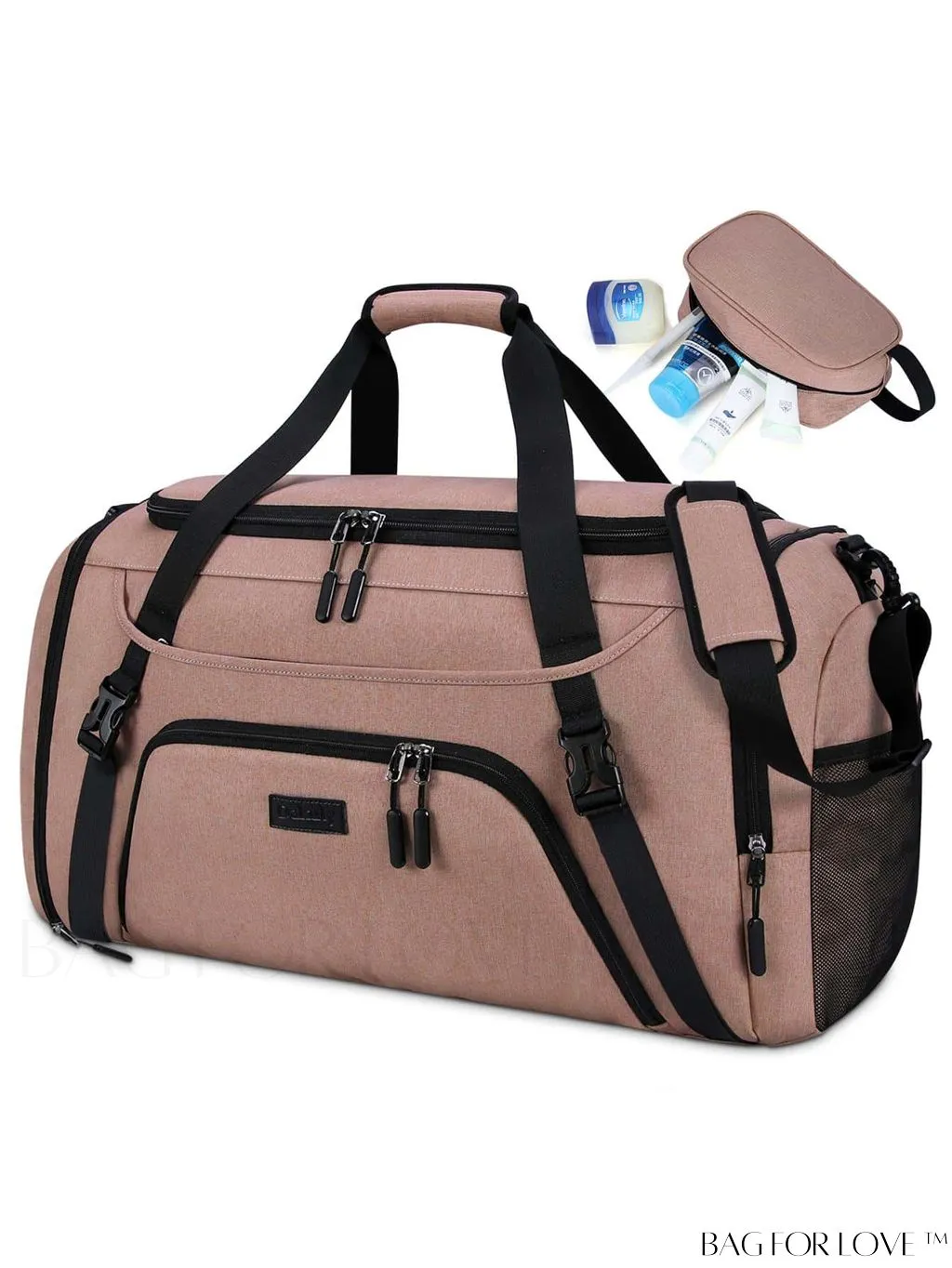 BagForLove - 40L Waterproof Gym Duffle Bag for Women & Men - Travel Sports Bag with Shoe Compartment & Wet Pocket