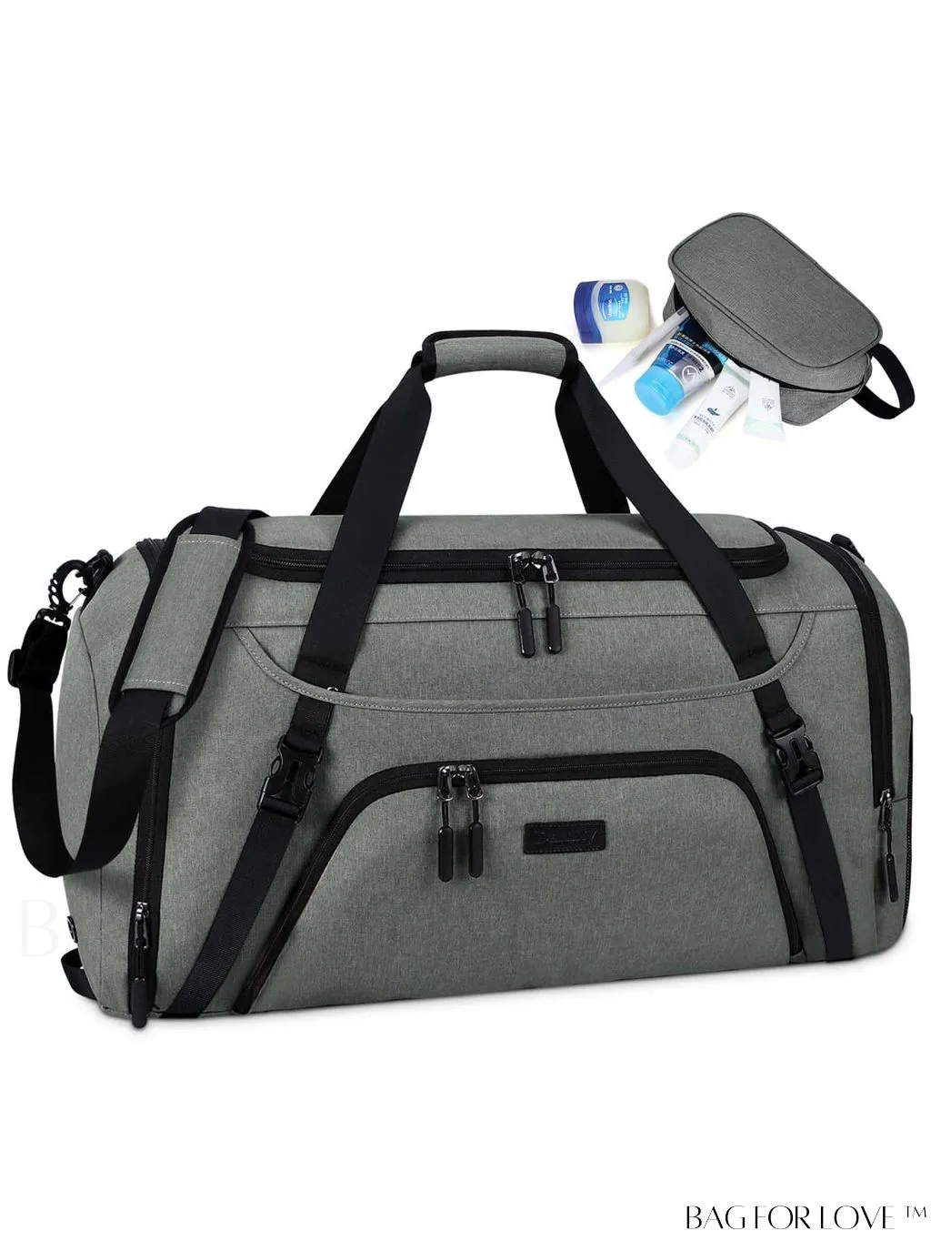 BagForLove - 40L Waterproof Gym Duffle Bag for Women & Men - Travel Sports Bag with Shoe Compartment & Wet Pocket