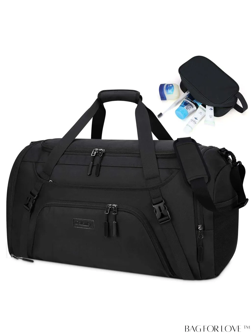 BagForLove - 40L Waterproof Gym Duffle Bag for Women & Men - Travel Sports Bag with Shoe Compartment & Wet Pocket