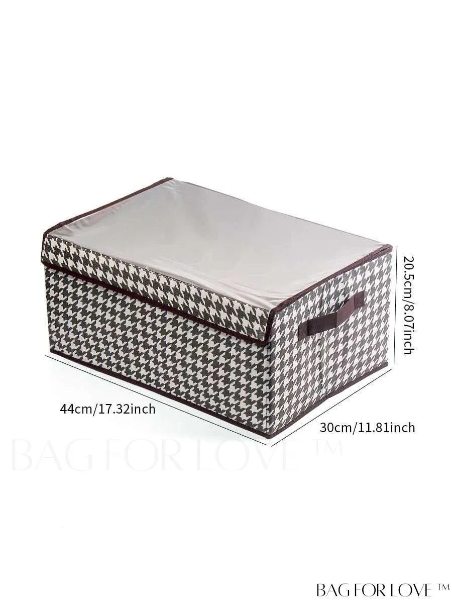 BagForLove - 7-grid Houndstooth Pattern Pant Storage Box: Organize Sweaters and Jeans in Style