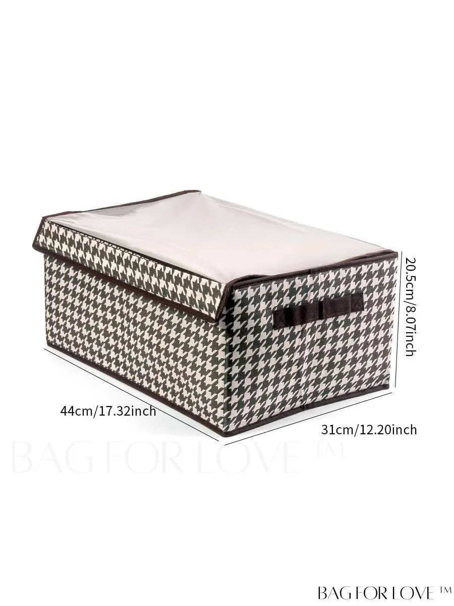 BagForLove - 7-grid Houndstooth Pattern Pant Storage Box: Organize Sweaters and Jeans in Style