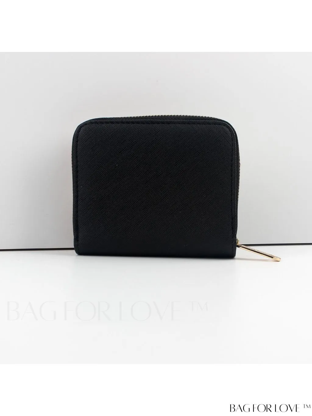 BagForLove - Chic Fold Over Wallet with Colorblock Design and Heart Embellishment