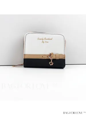 BagForLove - Chic Fold Over Wallet with Colorblock Design and Heart Embellishment