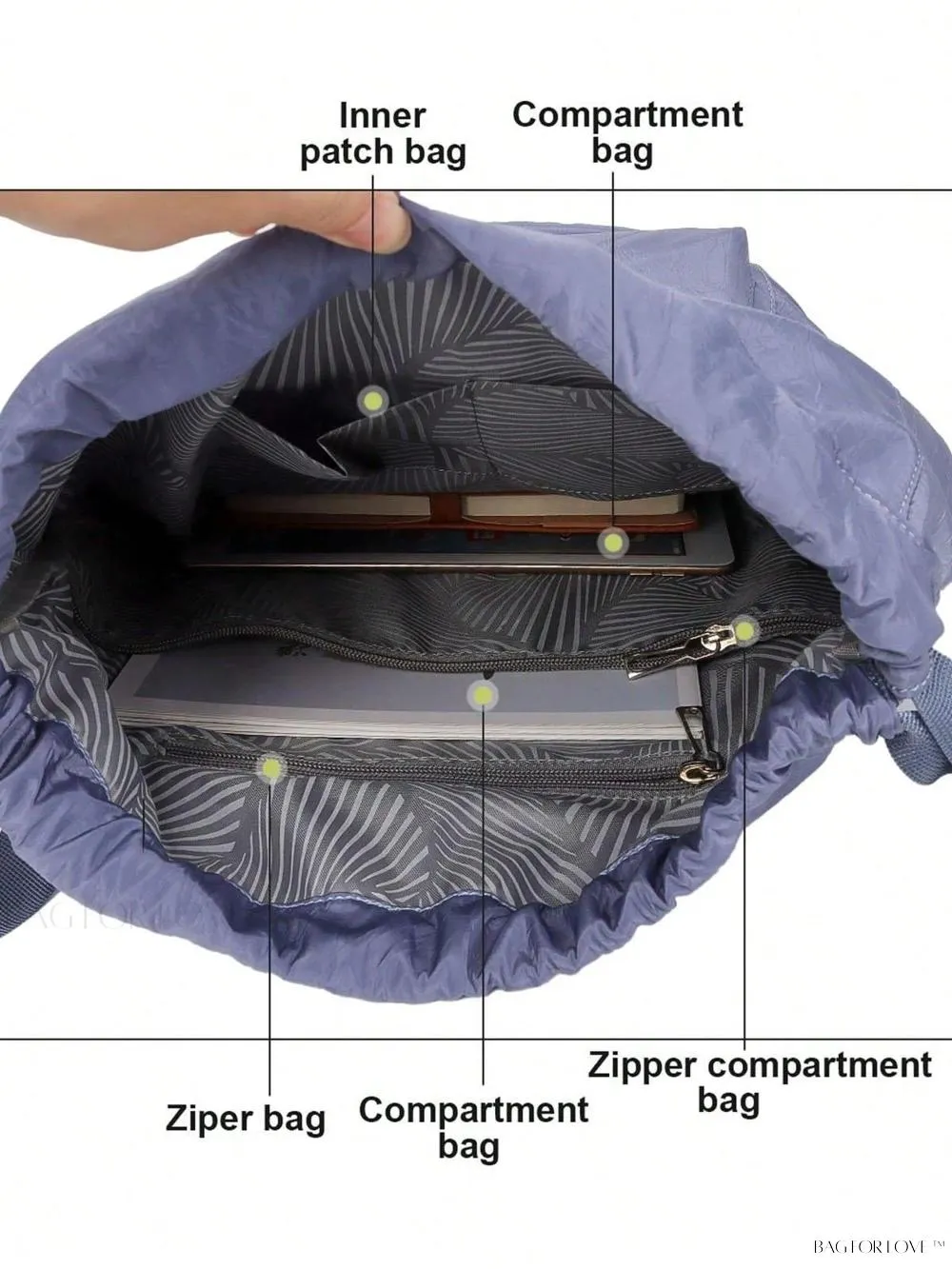 BagForLove - Cinch String Sports Bag with Water Resistance and Storage