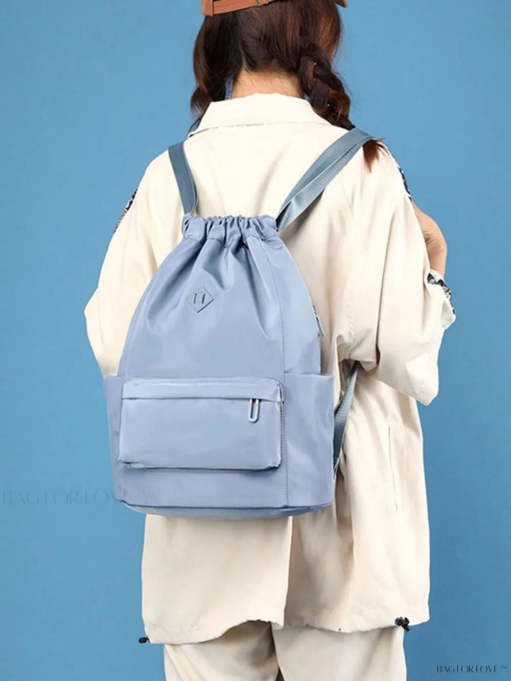 BagForLove - Cinched Backpack with Water Resistant Material and Storage Compartment