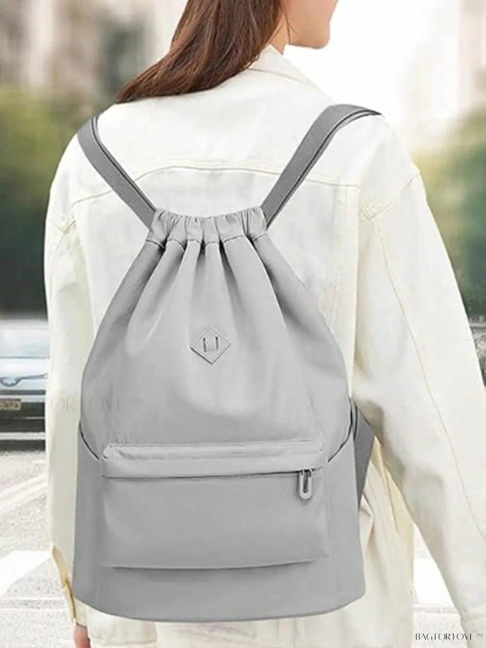 BagForLove - Cinched Backpack with Water Resistant Material and Storage Compartment