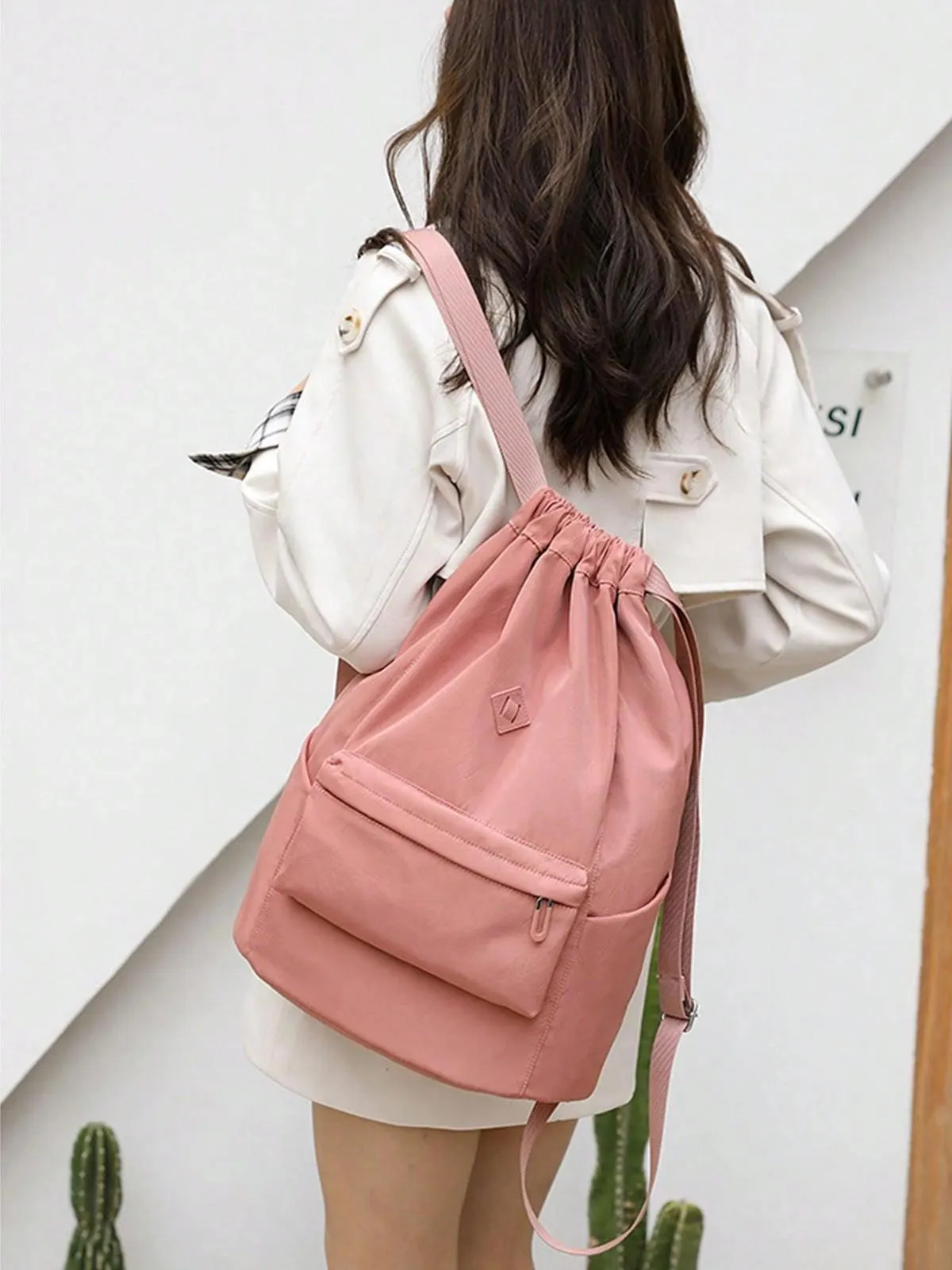 BagForLove - Cinched Backpack with Water Resistant Material and Storage Compartment