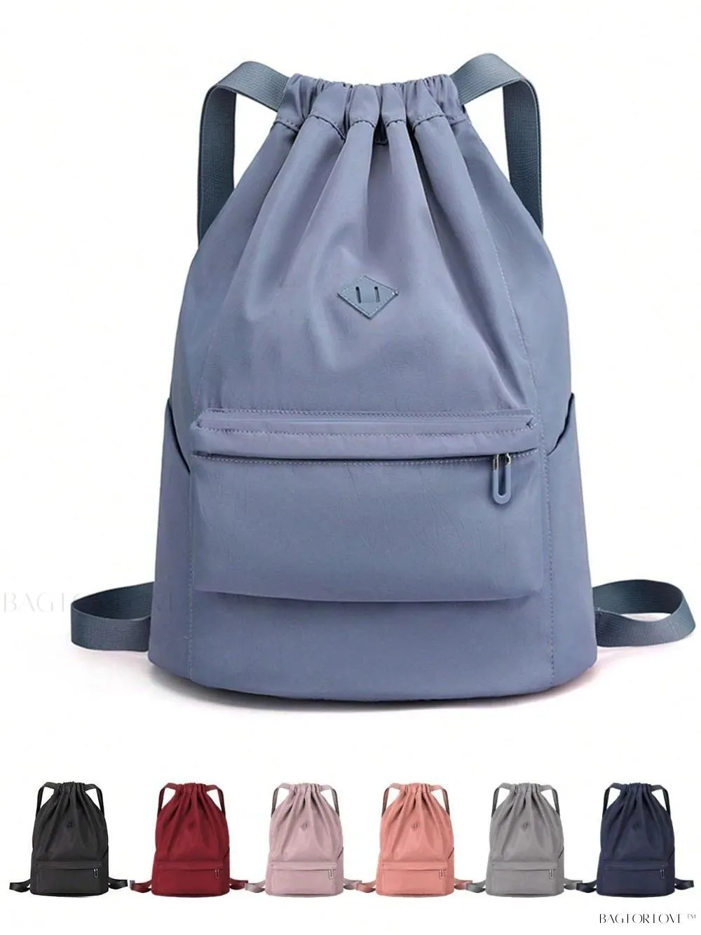 BagForLove - Cinched Backpack with Water Resistant Material and Storage Compartment