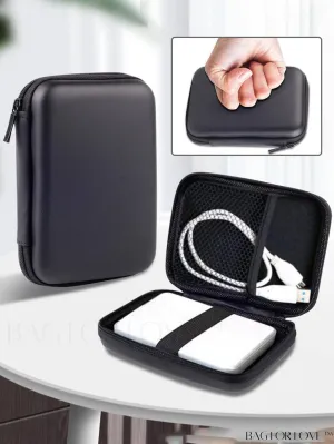 BagForLove - Compact Headphones Case with USB Charger, Cable Storage, and Waterproof Protection