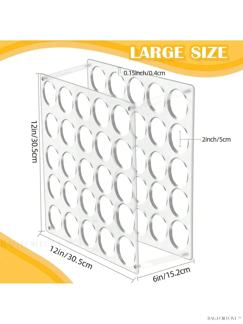 BagForLove - Craft Room Essential Vinyl Organizer with 25 Holes