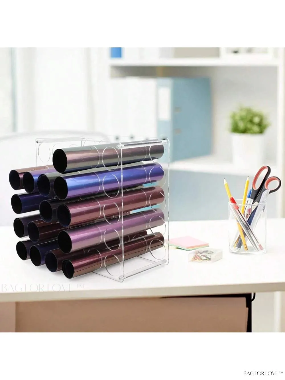 BagForLove - Craft Room Essential Vinyl Organizer with 25 Holes