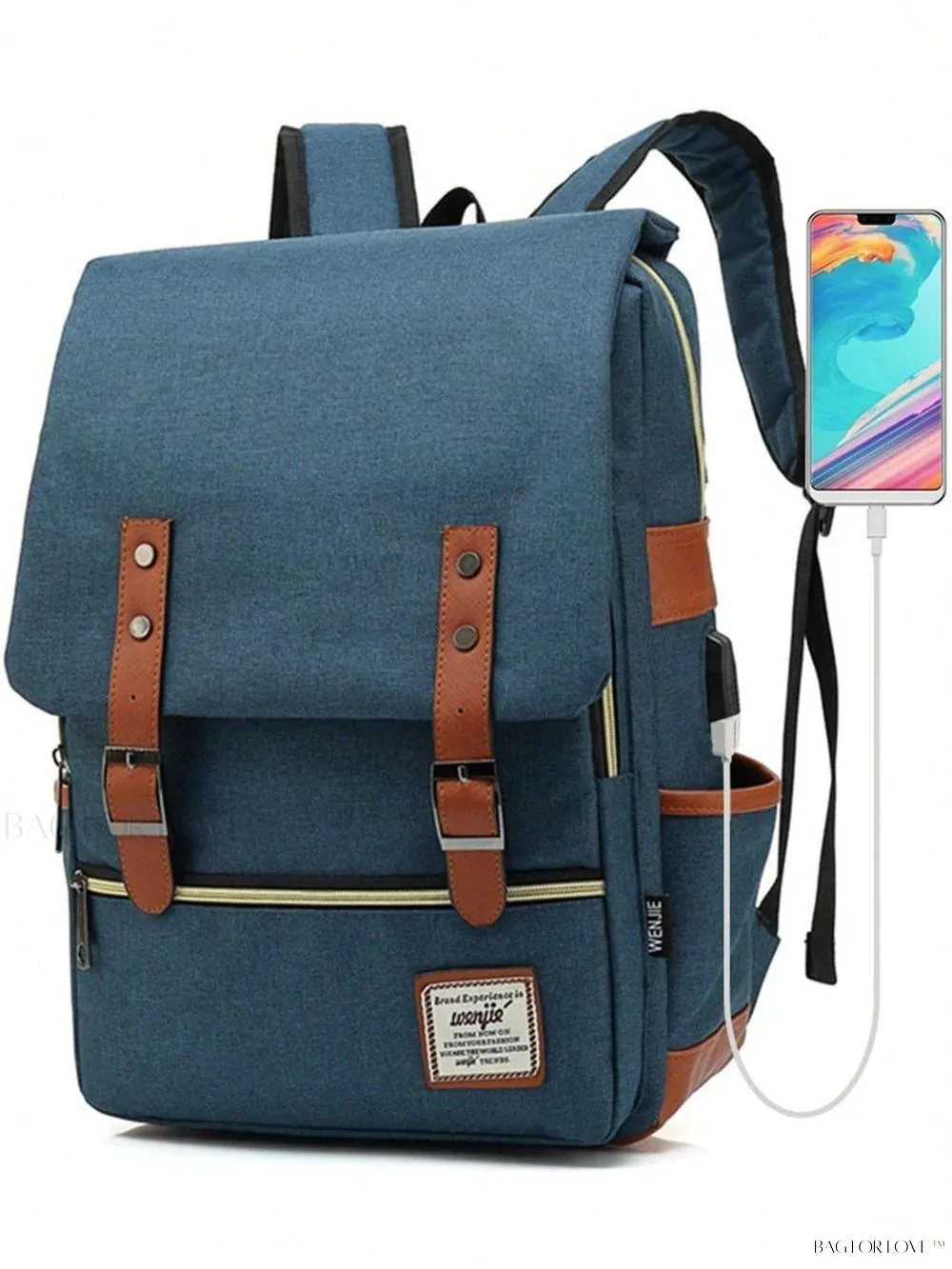 BagForLove - Durable Rucksack Notebook Bag with USB Charging Port