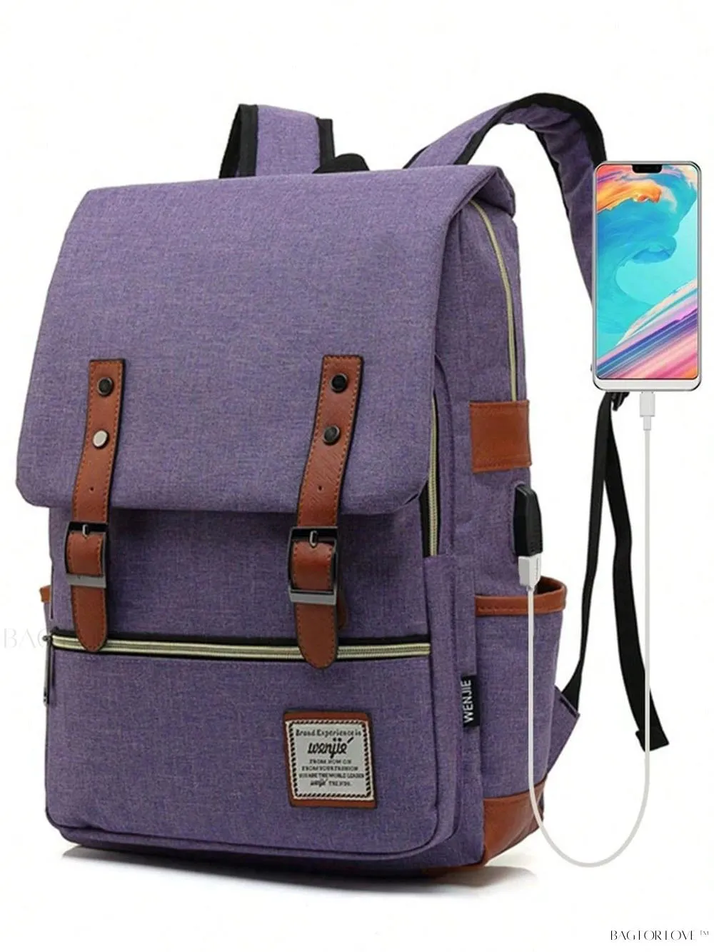 BagForLove - Durable Rucksack Notebook Bag with USB Charging Port