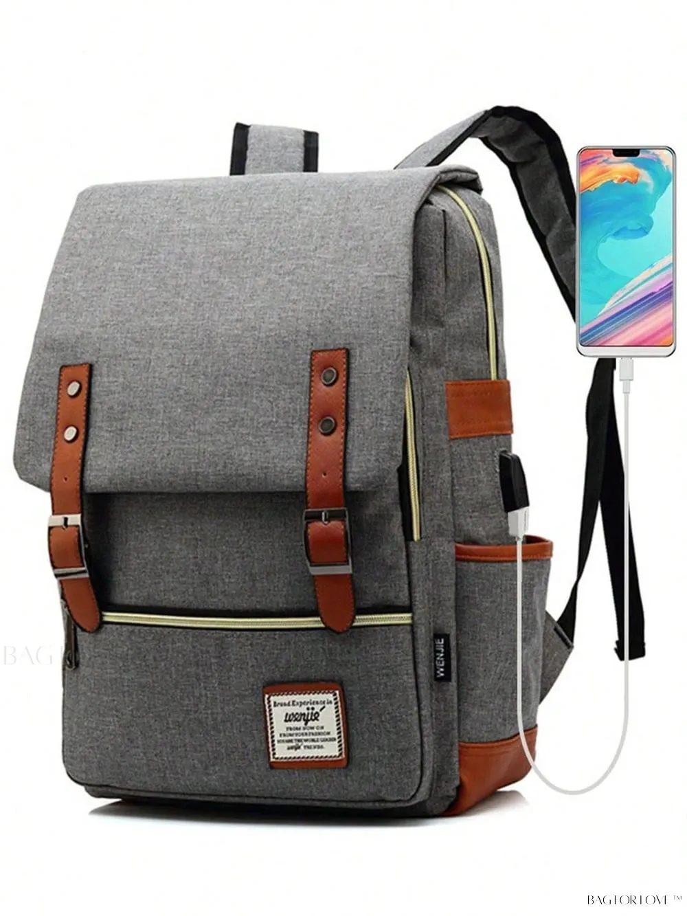 BagForLove - Durable Rucksack Notebook Bag with USB Charging Port