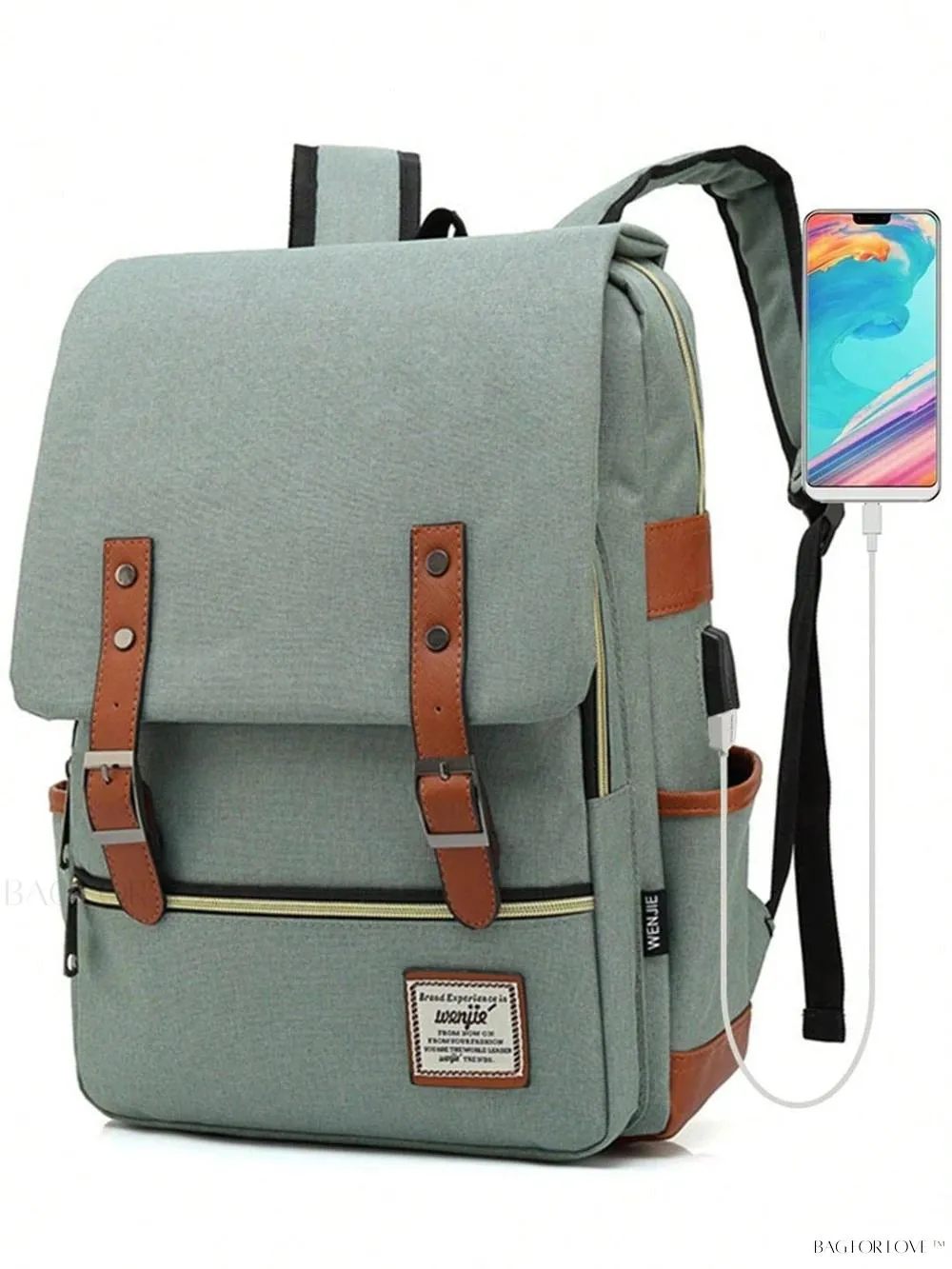 BagForLove - Durable Rucksack Notebook Bag with USB Charging Port
