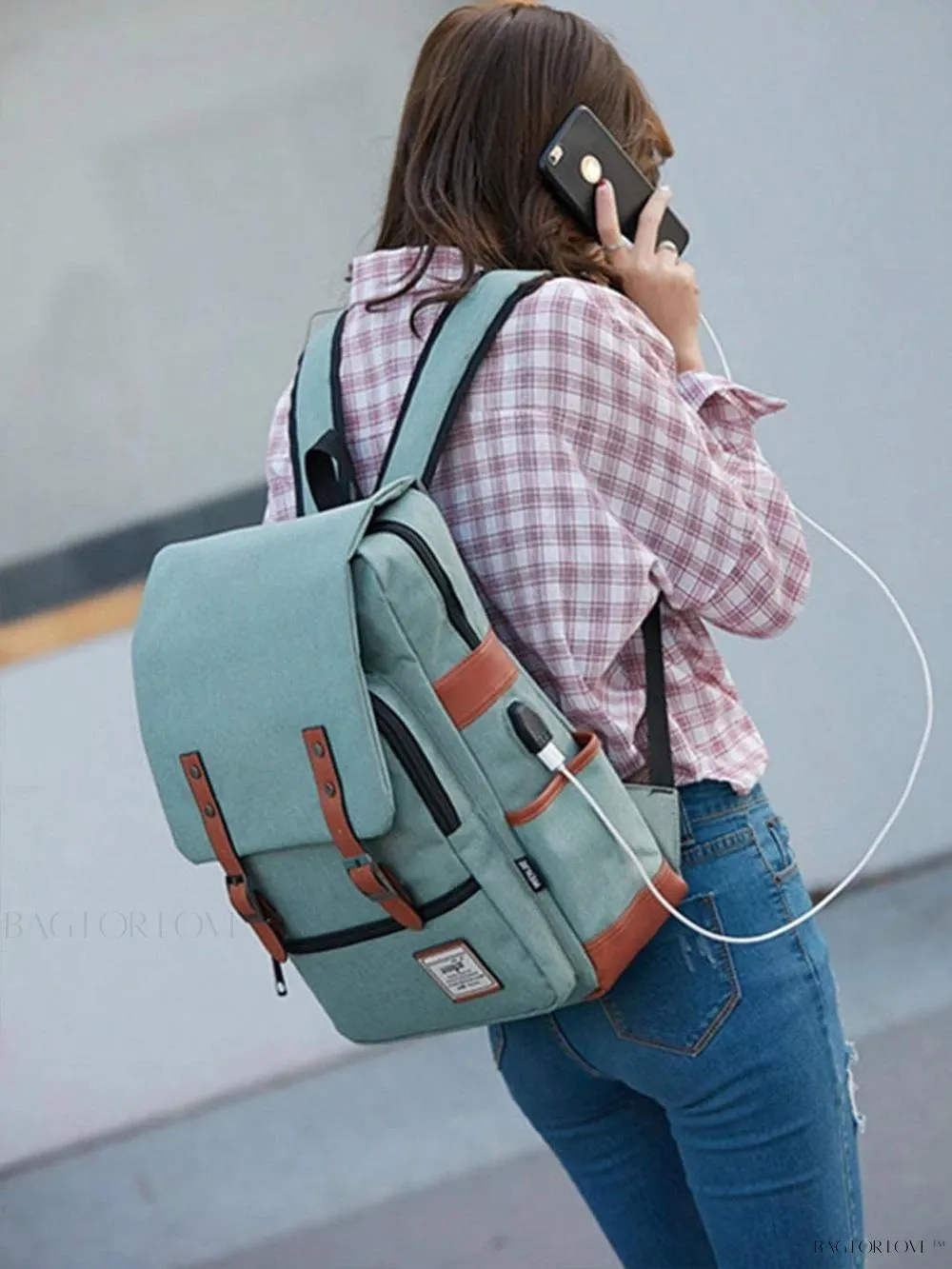 BagForLove - Durable Rucksack Notebook Bag with USB Charging Port