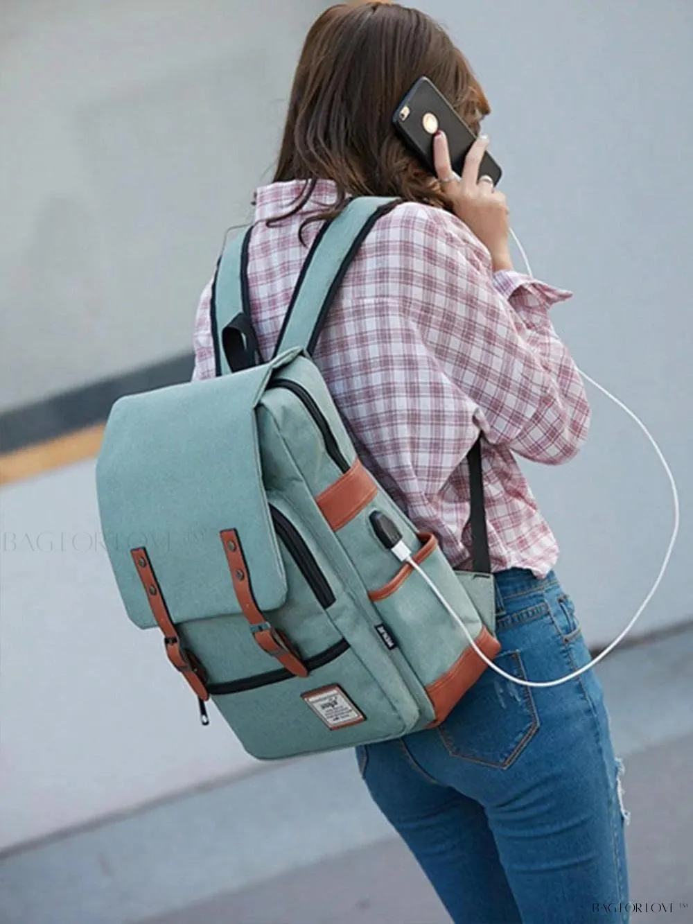 BagForLove - Durable Rucksack Notebook Bag with USB Charging Port