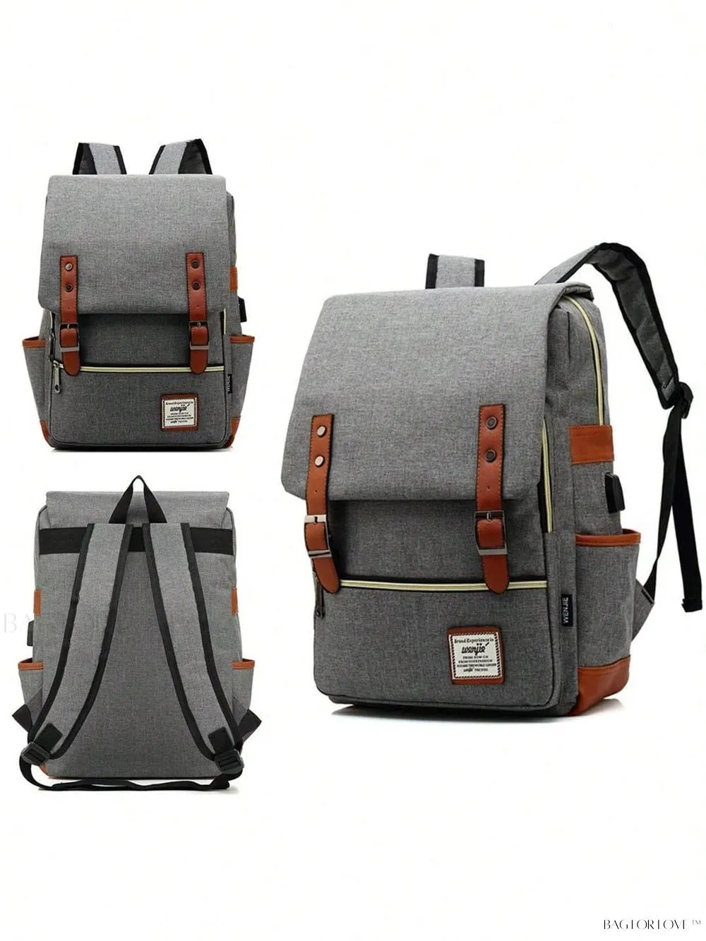 BagForLove - Durable Rucksack Notebook Bag with USB Charging Port
