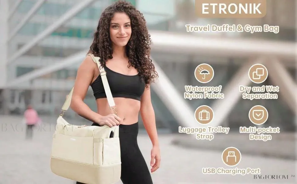 BagForLove - Essential Weekender Overnight Duffel For Female Athletes