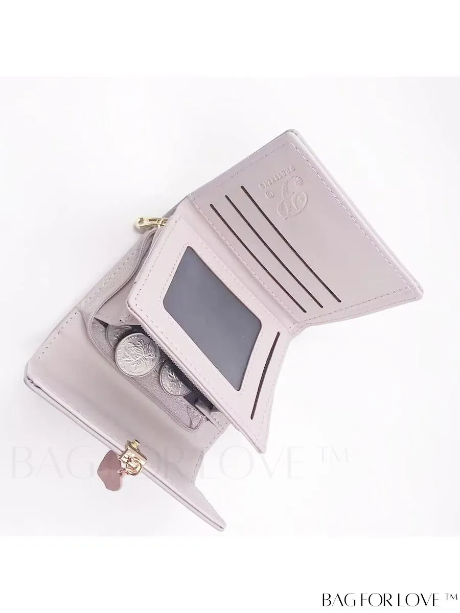BagForLove - Foldable PU Leather Coin Purse for Women with Zipper Closure