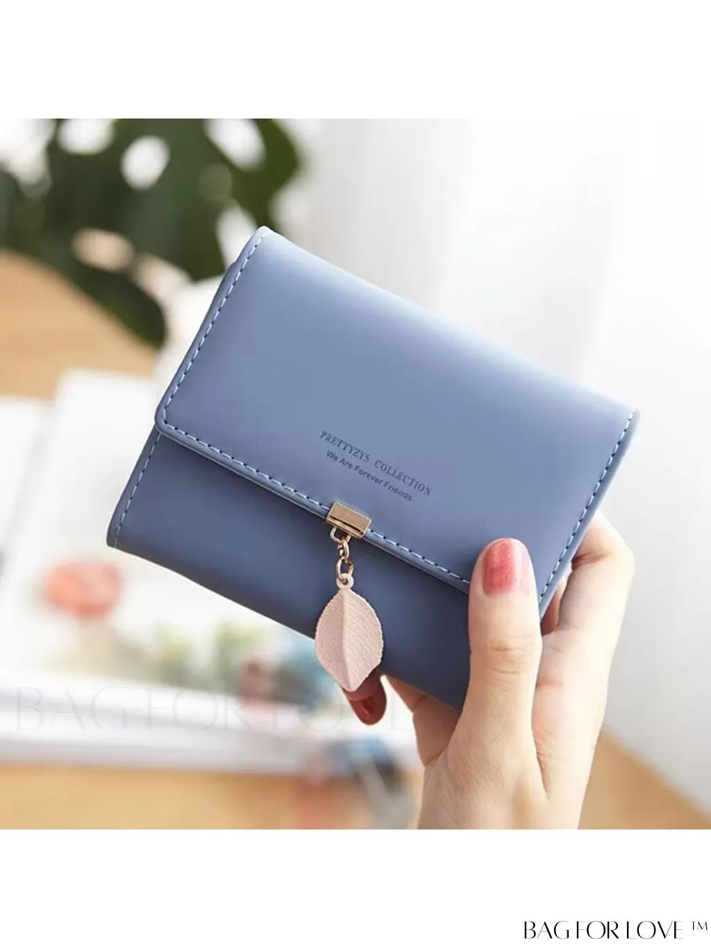 BagForLove - Foldable PU Leather Coin Purse for Women with Zipper Closure
