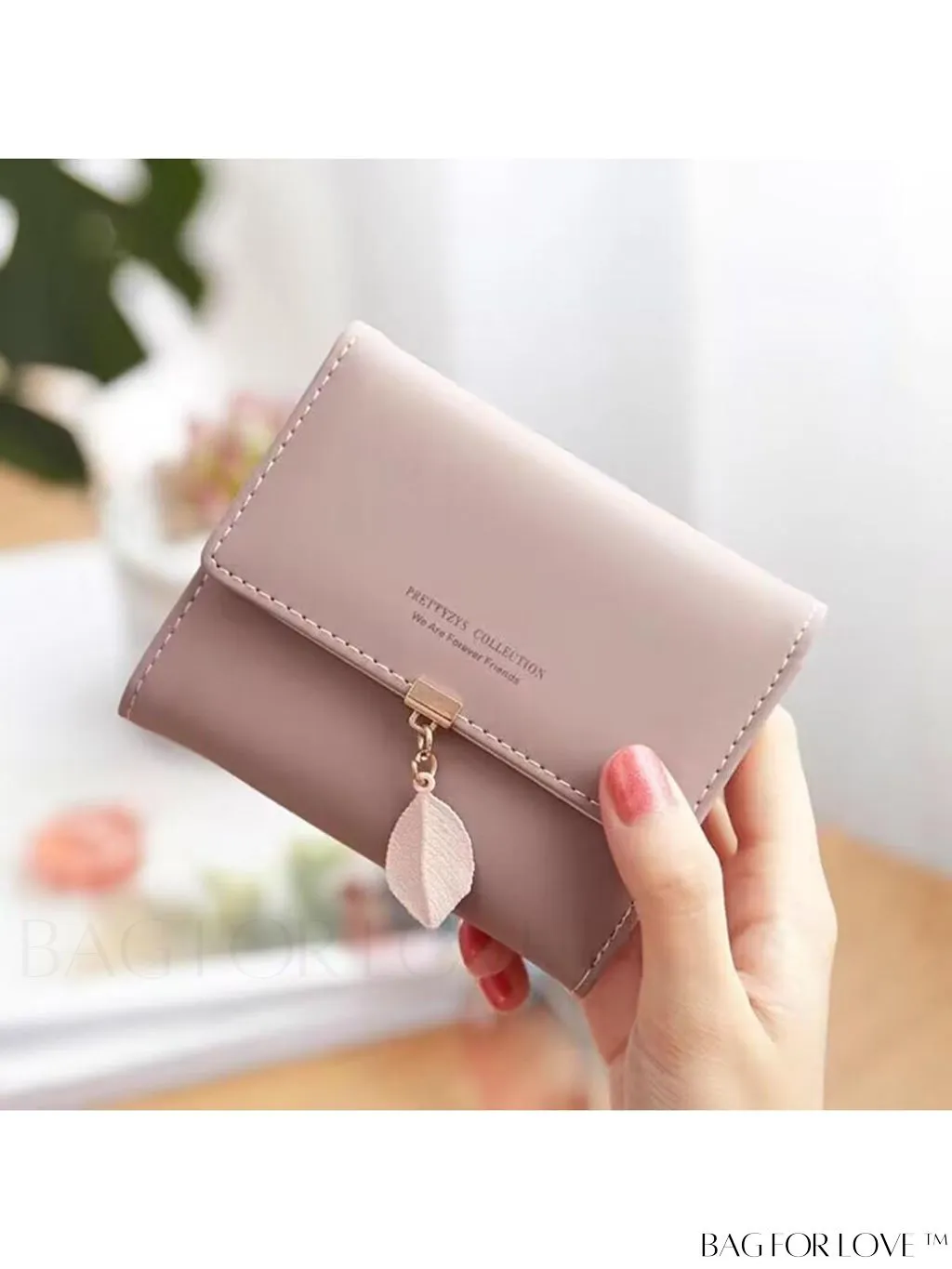 BagForLove - Foldable PU Leather Coin Purse for Women with Zipper Closure