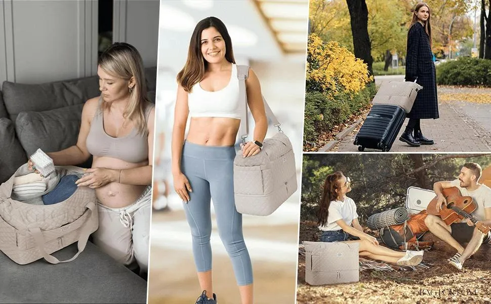 BagForLove - Gym Duffel Bag for Her with Shoe Storage and Wet Pocket