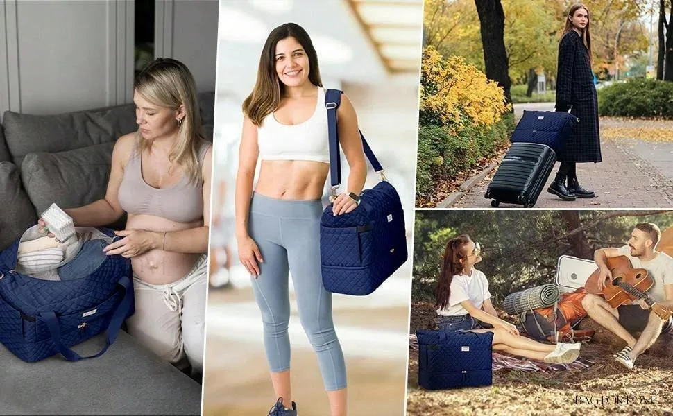 BagForLove - Gym Duffel Bag for Her with Shoe Storage and Wet Pocket