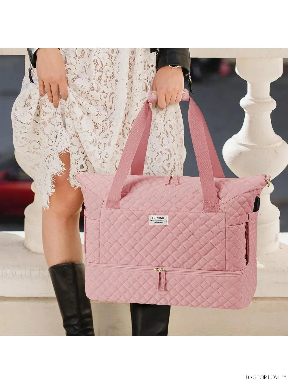 BagForLove - Gym Duffel Bag for Her with Shoe Storage and Wet Pocket