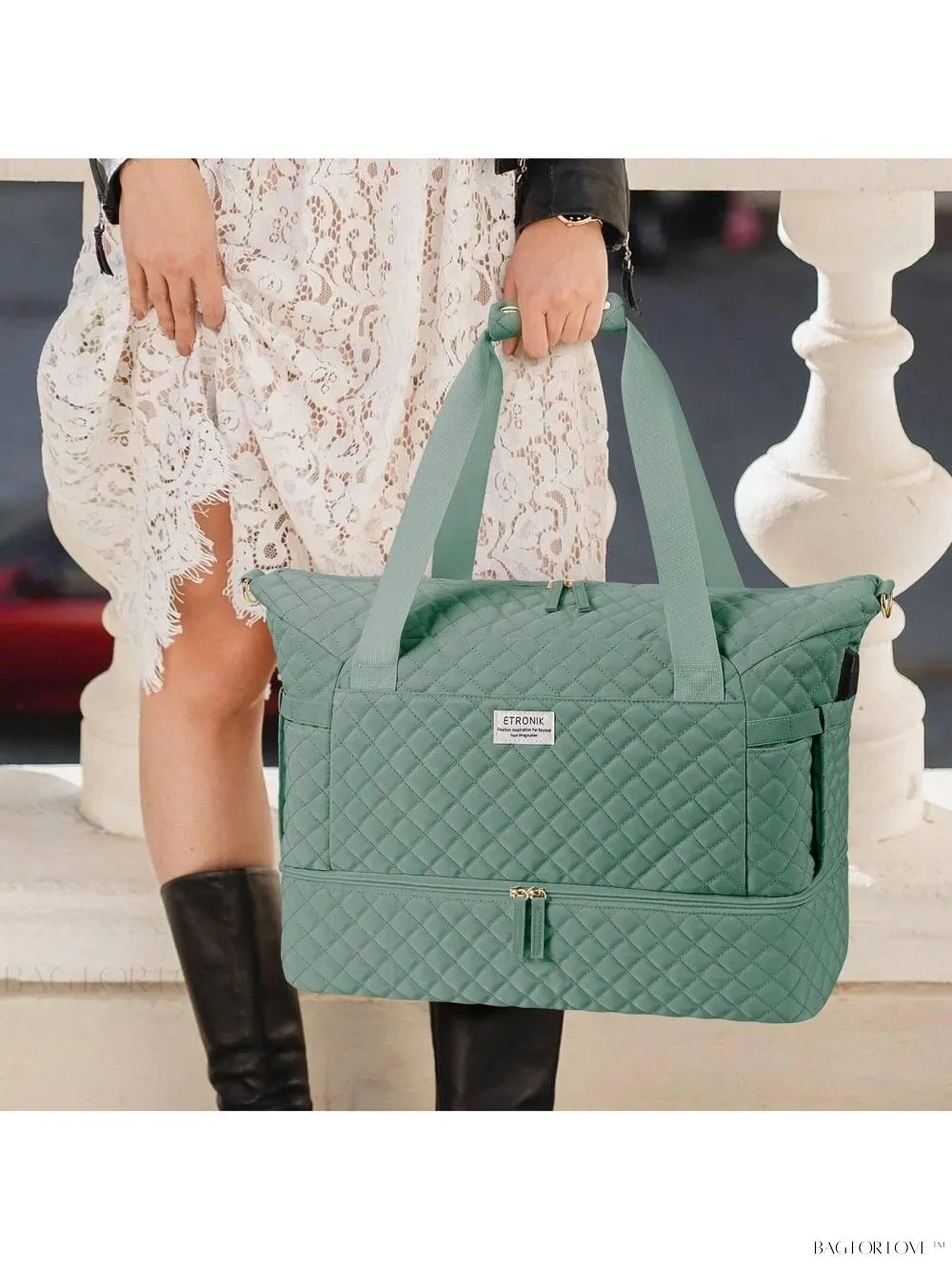 BagForLove - Gym Duffel Bag for Her with Shoe Storage and Wet Pocket