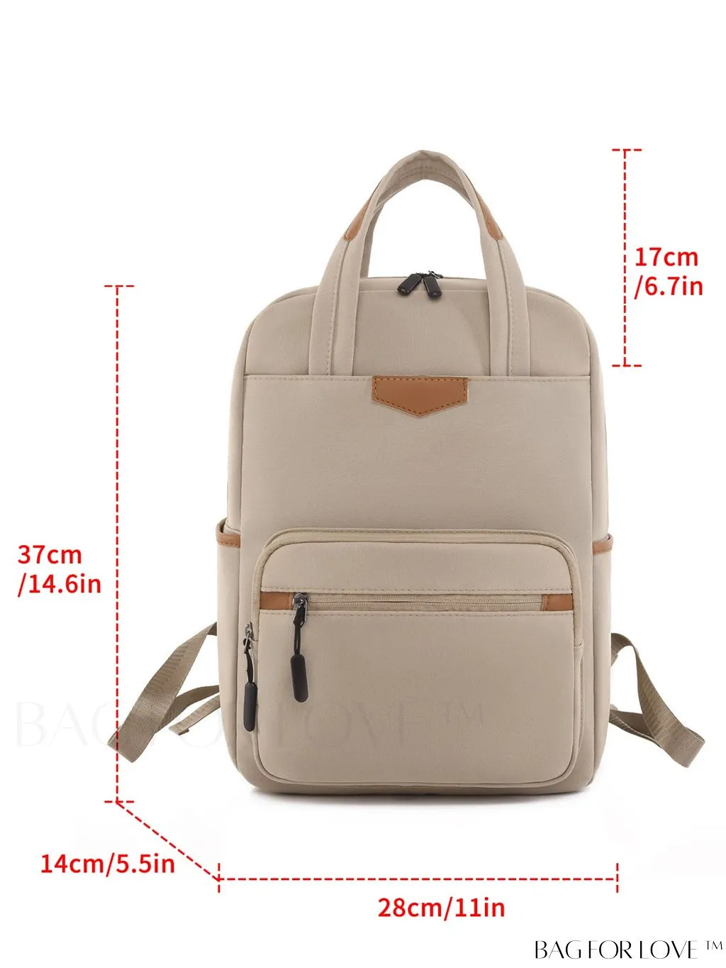 BagForLove - High-capacity White Backpack for Optimal Storage