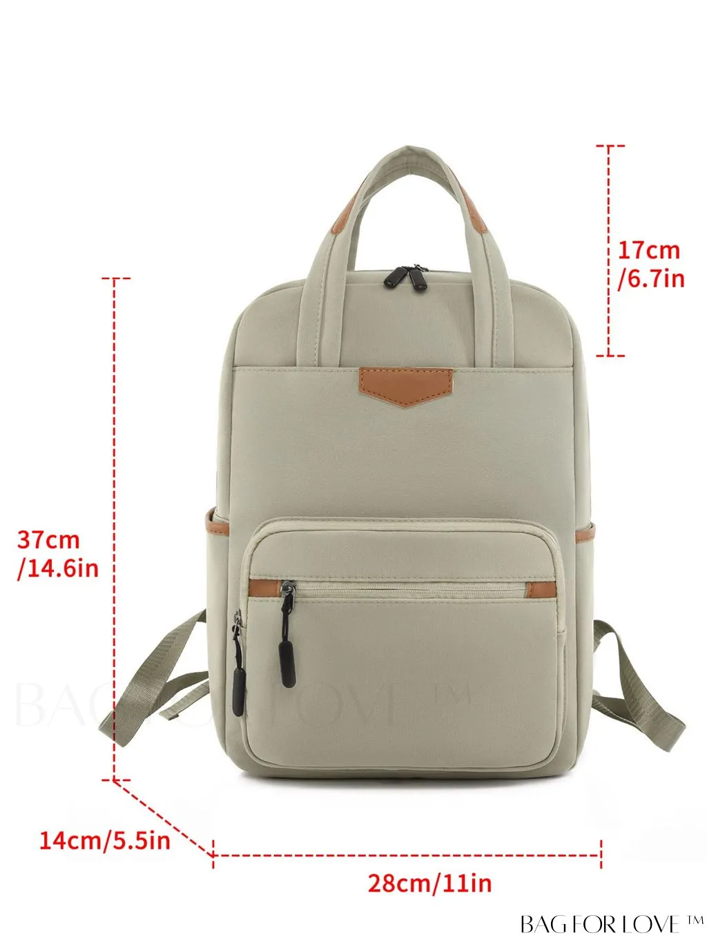 BagForLove - High-capacity White Backpack for Optimal Storage