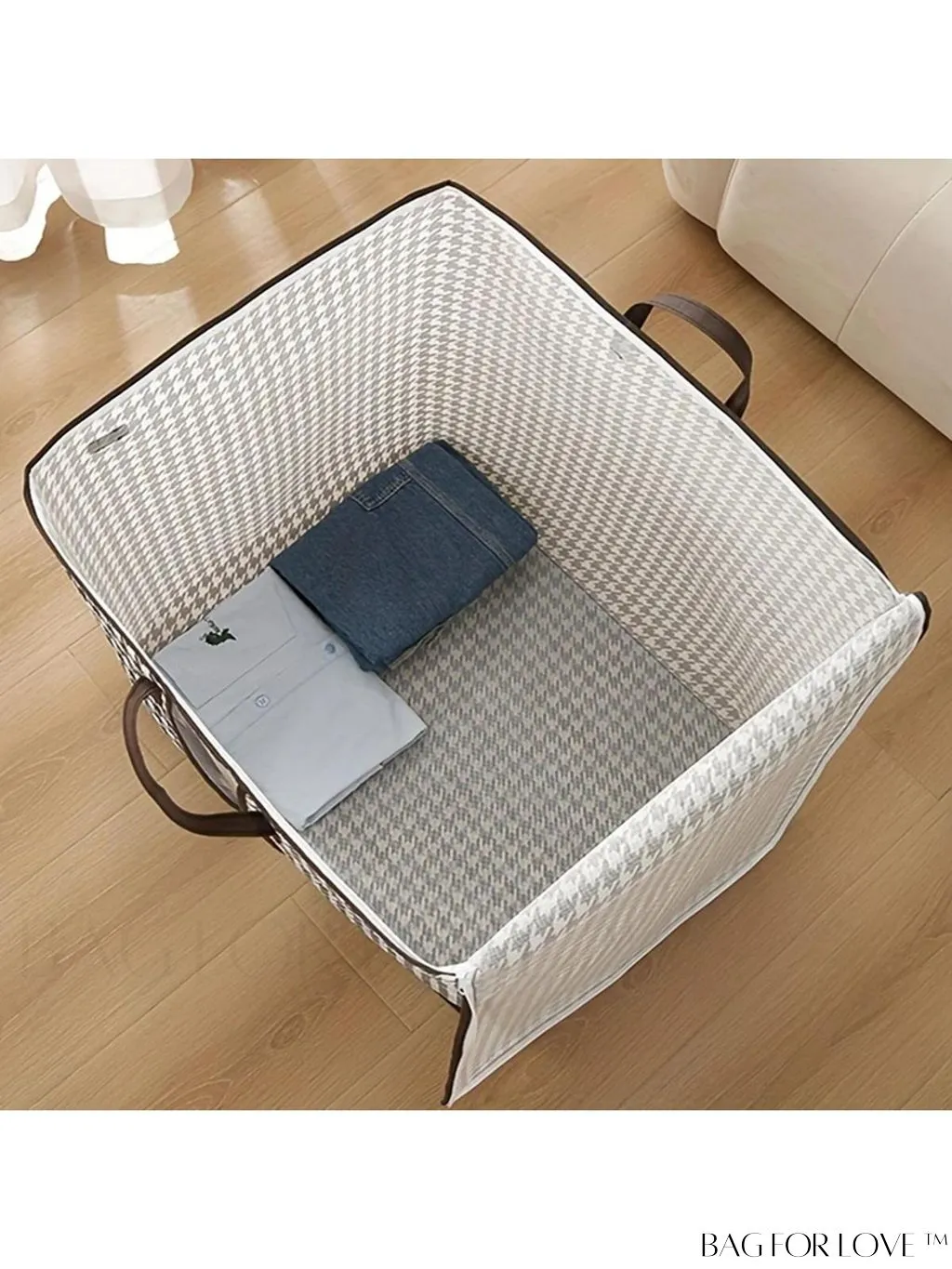 BagForLove - Houndstooth Waterproof Storage Bag: Stylish & Dust-Proof Solution for Household Organization