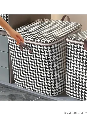 BagForLove - Houndstooth Waterproof Storage Bag: Stylish & Dust-Proof Solution for Household Organization