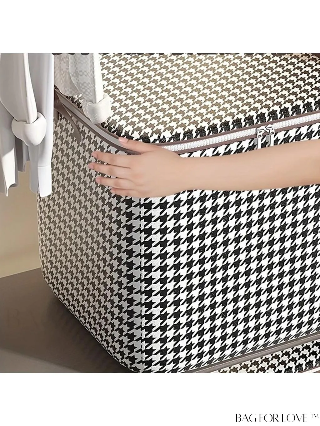 BagForLove - Houndstooth Waterproof Storage Bag: Stylish & Dust-Proof Solution for Household Organization