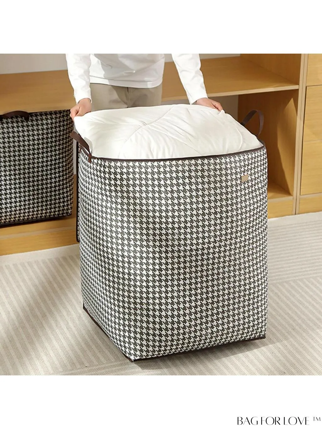 BagForLove - Houndstooth Waterproof Storage Bag: Stylish & Dust-Proof Solution for Household Organization