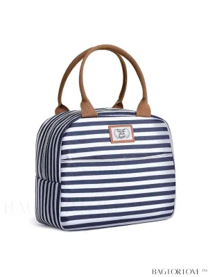 BagForLove - Lekesky Insulated Lunch Bag for Women & Men | Leakproof Lunchbox, 9-can Capacity | Blue & White